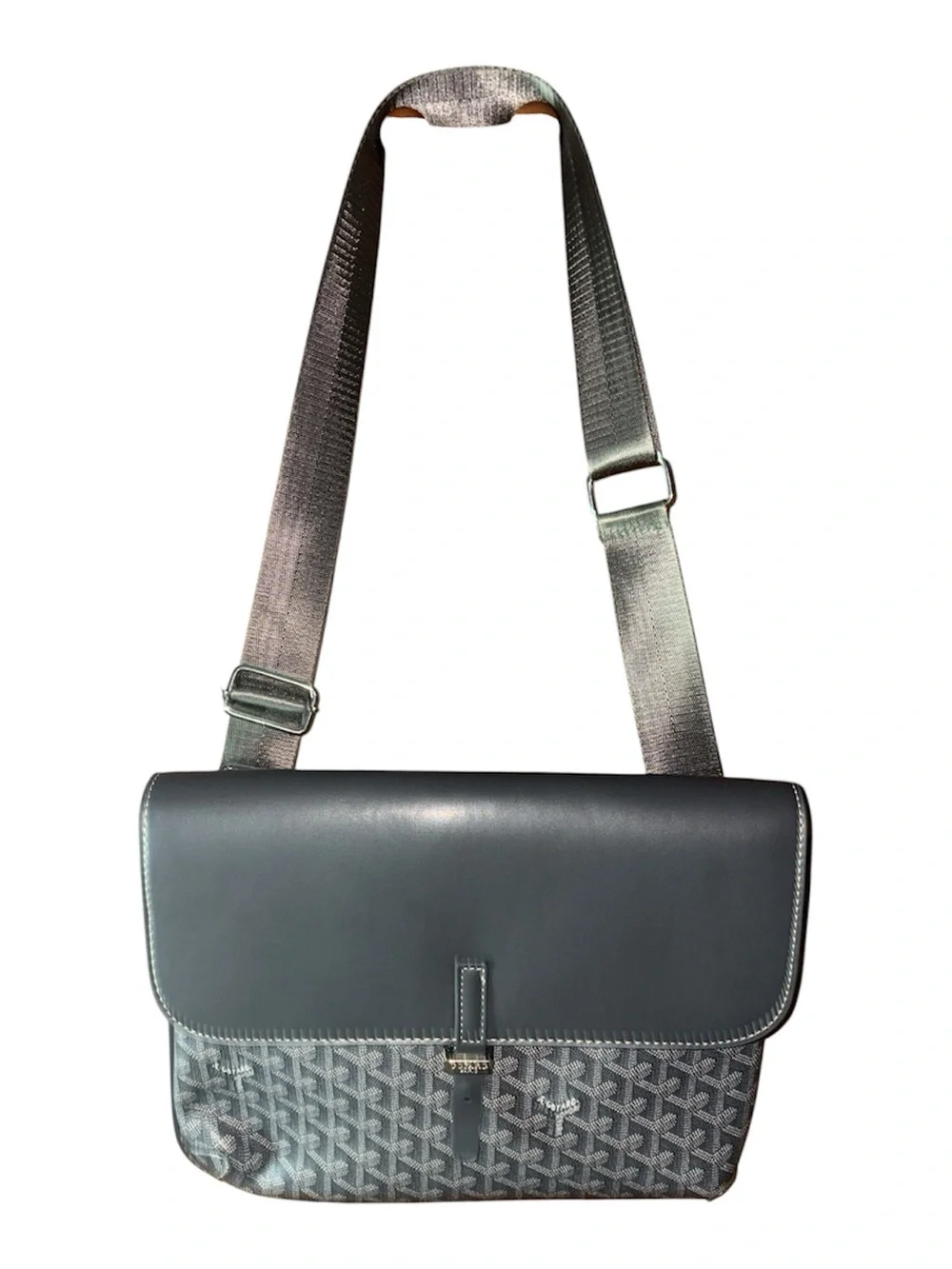 Men's Crossbody Messenger Bag in Dark Gray